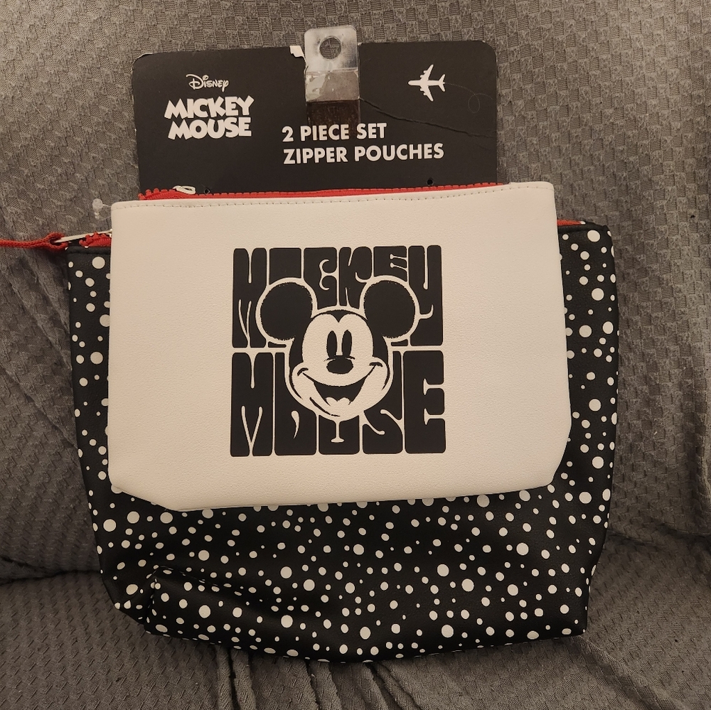 Disney Mickey Travel Pouches, Set Of 2